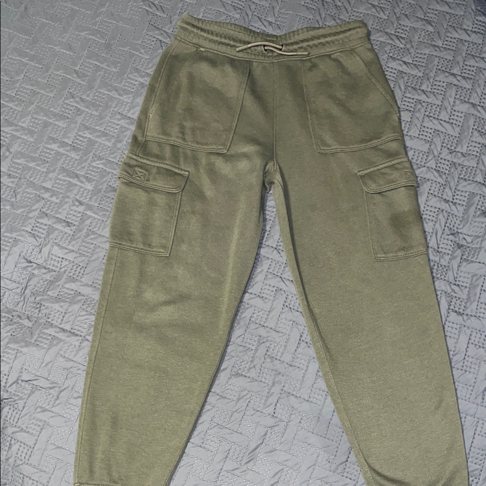 Old Navy Kids Olive Green Cargo Joggers